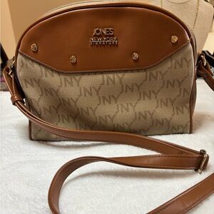 Jones New York Signature two tone Brown Crossbody purse.